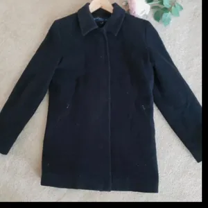 Kenneth Cole Reaction black Cashmere wool blend coat New! thumbnail 1