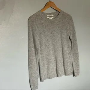 Ellen Tracy Gray Beige Cashmere Sweater thumbnail 3