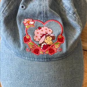 Blue Denim Cap with Heart Embroidery thumbnail 2