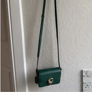 Coach‎ Green Leather Crossbody Bag with Gold Hardware thumbnail 5
