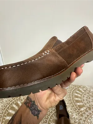 BOBS from Skechers Brown Slip-On Loafers with Contrast Stitching thumbnail 6