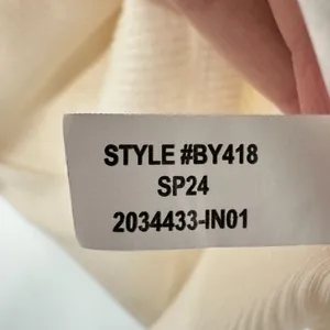 J. Crew XXS Cream Vintage rib T-shirt with cotton poplin puff sleeves Chic Femme thumbnail 4