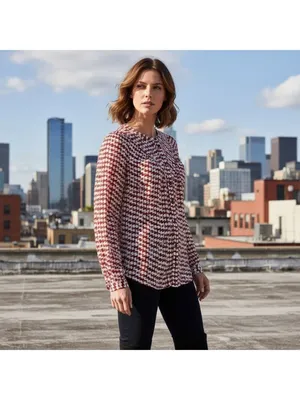 Maeve Anthropologie Avignon Scotty Dog Print Dark Academia Office Siren Blouse M thumbnail 3