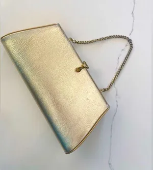 Vintage Metallic Gold Evening / Special Occasion Clutch Purse Handbag Wristlet thumbnail 2