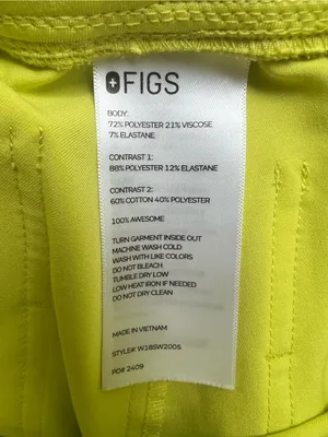 FIGS Technical Collection Zamora Jogger Scrub Pants Chartreuse Lime Green XS thumbnail 5