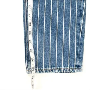 American Eagle Indigo Striped Hi‎ Rise Mom Jean Size 8 Blue NWT thumbnail 11