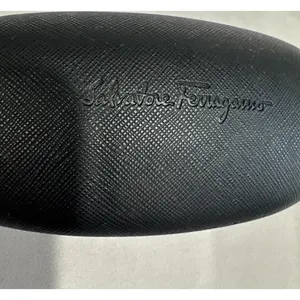 Salvatore Ferragamo Sunglasses Eyewear Hard Case Logo Black Textured Storage thumbnail 2