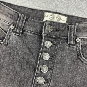 We The Free People Jeans Womens 29 Gray Charcoal Wash Flared Slim Stretch Denim thumbnail 2