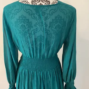 Beautiful Flowing V-Neck Sheer Long Dress Size 6 Medium thumbnail 10