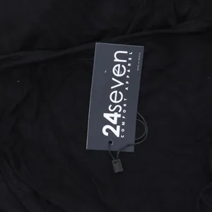 24seven Comfort Apparel Sleeveless Maternity Maxi Dress with Belt Black 1X thumbnail 3