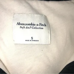 Abercrombie & Fitch Soft A&F Sherpa Fleece Vest Off White Black Size Small Zip thumbnail 2