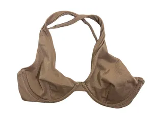 Abercrombie & Fitch Bra Womens M Brown Metallic Sparkly Halter Unlined thumbnail 1