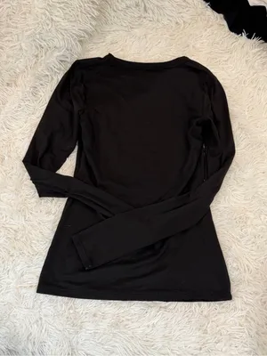 Naked wardrobe Long Sleeve Crewneck Black Women's Top thumbnail 4