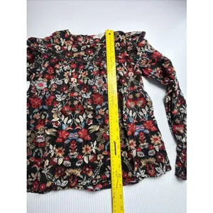 Ann Taylor Loft XXSP Top Floral‎ Print Stretch Long Sleeves Blouse Soft Crew thumbnail 3