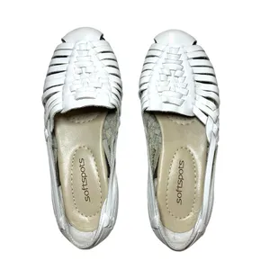 Softspots Trinidad Woven Leather White Huarache Flats Womens 6.5 Wide | New NWOT thumbnail 3