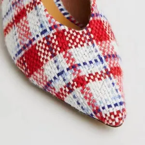 Jaggar Sheric Check Pump Red Size 5 thumbnail 4