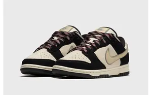 NEW! Nike Dunk Low LX Black Suede Team Gold Wmns size 6.5 men size 5 DV3054-001 thumbnail 2