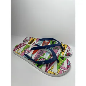 Victoria's Secret PINK Flip Flops Large Collegiate‎ Pennant Love Spirit New thumbnail 13