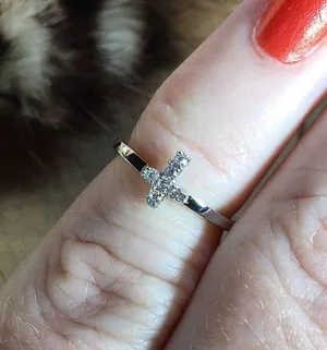 Cross Sterling Silver Toe Ring Midi Ring thumbnail 6