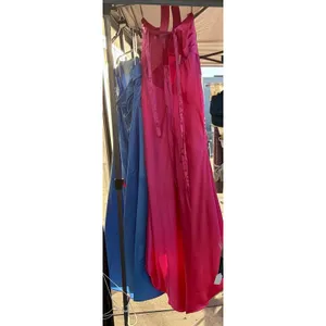 Hot Pink Satin One‎ Shoulder Ruched Formal Gown Halter Neck Side Slit Prom Dress thumbnail 2
