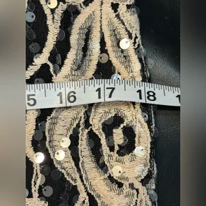 Betsy & Adam Sequin Lace Strapless Evening Gown With Sash size 6 NWT USA thumbnail 13