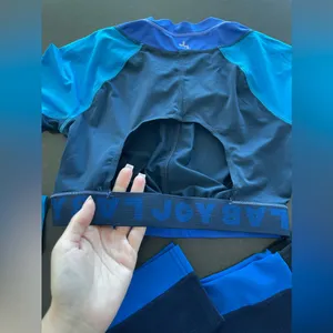 JoyLab BLUE YOGA SET LEGGINGS AND CROP TOP S/M thumbnail 6