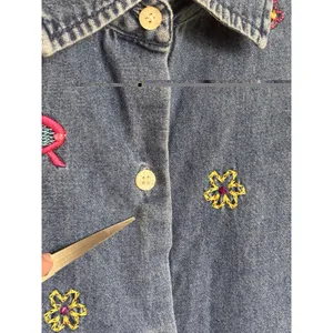 Vintage 2000 Warner Bros Studio Store Tweety Bird Embroidered Denim Shirt XL thumbnail 12