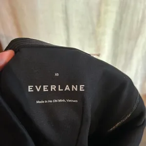 Everlane The Dream Strapless Dress Black Midi Organic Cotton Bodycon NWT Size XS thumbnail 6