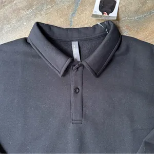 Mondetta Collared Fleece Pullover Top NWT Women's Size Large Black thumbnail 4