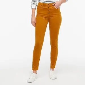 NWT J.Crew 9” High Rise Skinny Corduroy High Rise Jeans Mustard Yellow thumbnail 2