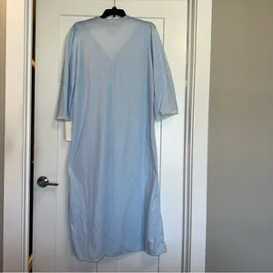 Vtg Adonna J.C. Penney polyester nightgown Blue Floral Lace Sz Large NWT thumbnail 9