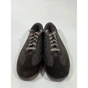 Keds Quilted‎ Low Top Lace Up Sneakers Women 8.5 Brown/Pink Suede Trim Everyday thumbnail 2