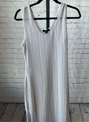 Sky Light Gray Maxi Sheer Swim Cover Up Size Small thumbnail 1
