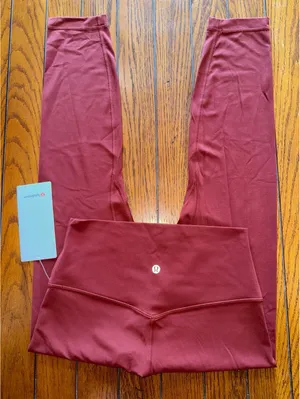 Lululemon Align No Line High Rise 25” Cranberry Charm Size 8 NWT thumbnail 1
