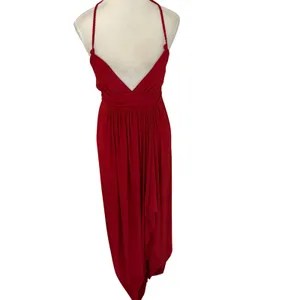 MISA LOS ANGELES Ever Maxi Dress‎ Red Halter Size Small thumbnail 2