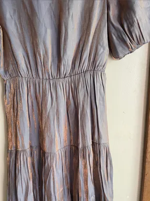 Jessakae Francis Metallic Flute Midi Dress thumbnail 9