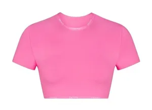 Skims Cotton Jersey Super Cropped T-Shirt Nwt Sold Out Online thumbnail 1