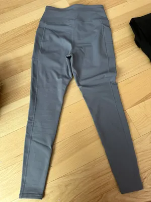 fleece lined leggings Gray thumbnail 2