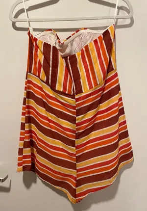 These Three Boutique Warm Striped Strapless Romper thumbnail 2