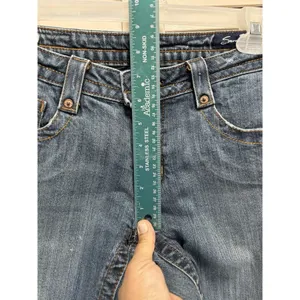 SEVEN 7 Denim Med‎ Wash Denim Jeans Stitching Studs Size 30 Low Rise thumbnail 3