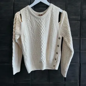 Anthropologie Pilcro Fisherman Cold Shoulder Sweater M thumbnail 3
