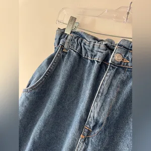 Zara Paperbag Elastic Waist‎ Wide Leg Baggy Balloon Jeans thumbnail 2