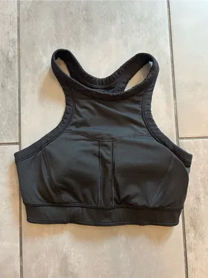 Lululemon Ribbed Nulu High-Neck Yoga Bra | Black thumbnail 3