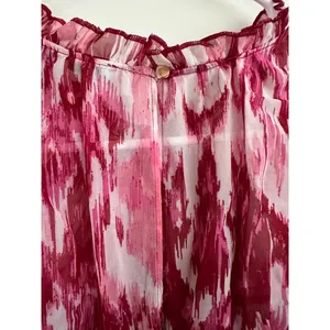 Julia Jordan Ikat Print Tiered Midi Dress Pink Size 14 NWT thumbnail 6