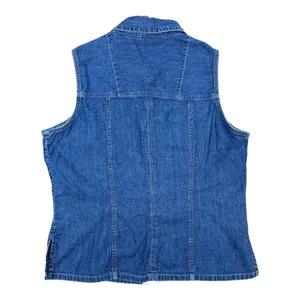 Bill Blass Jeans Womens Vintage Denim Sleeveless Western Shirt Blue Medium M thumbnail 6