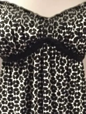 Max Studio Y2K Black & White Empire Waist CamisoleTop thumbnail 6