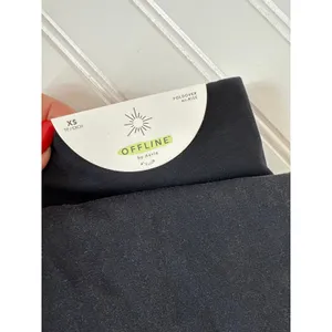 NWT Aerie Offline Black Fold-over Leggings Performance Gym Workout Yoga Size XS thumbnail 8