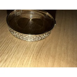 Coach Gold Tone Signature Logo Pattern Bangle Bracelet Signed 8" thumbnail 6