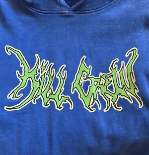 Kill Crew blue and green lux wolf hoodie thumbnail 3