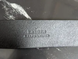 Lauren Ralph Lauren Black Leather Slide Buckle Belt thumbnail 5